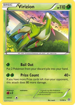 Virizion (012) - XAO  - Holo Rare - Reverse Holofoil
