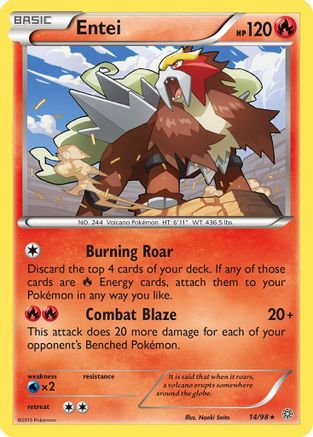 Entei (14) (014/98) - XAO  - Rare - Reverse Holofoil
