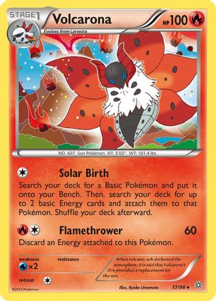 Volcarona (17) (017/98) - XAO  - Holo Rare - Reverse Holofoil