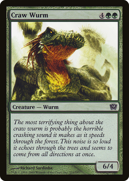 Craw Wurm (9ED-233★) - common - Foil