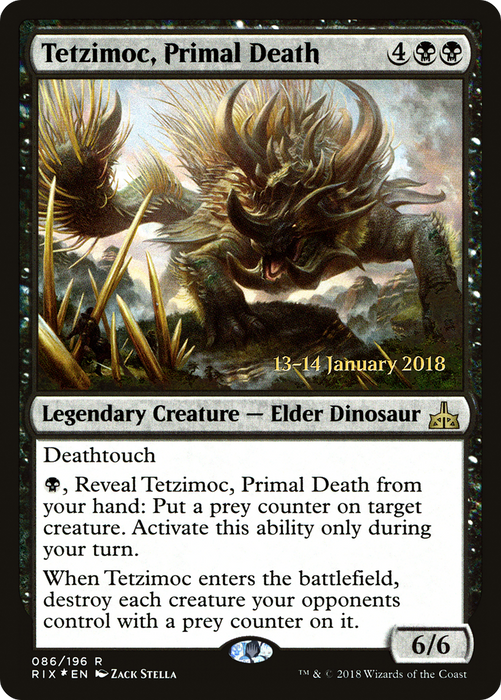 Tetzimoc, Primal Death (PRE-86S) - rare - Foil