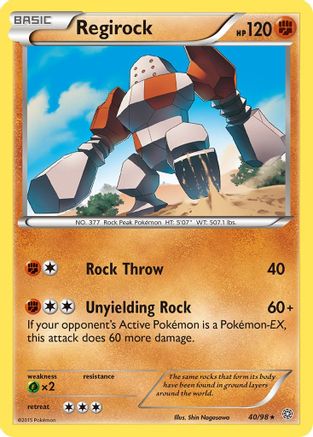 Regirock (040/98) - XAO  - Rare - Reverse Holofoil