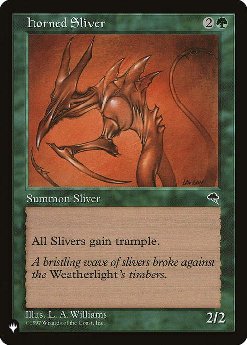 Horned Sliver (LIST-TMP-234) - uncommon