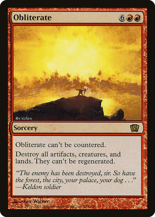 Obliterate (8ED-204★) - rare - Foil
