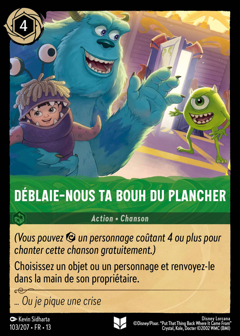 Déblaie-nous ta Bouh du plancher