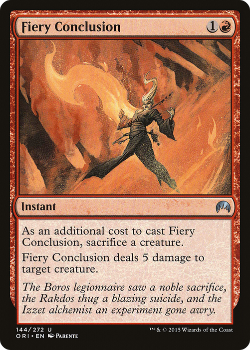 Fiery Conclusion (ORI-144) - uncommon - Foil