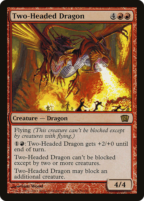 Two-Headed Dragon (8ED-229★) - rare - Foil