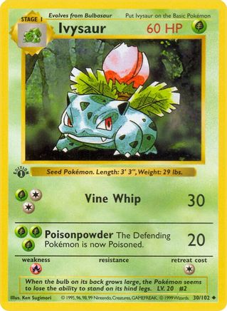 Ivysaur (030/102) - BS  - Uncommon - 1st Edition