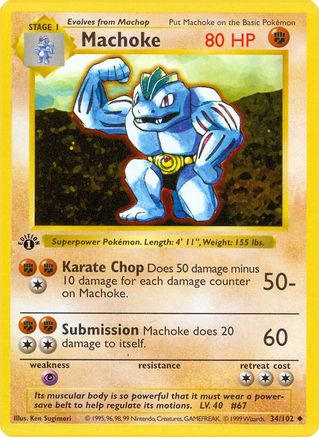 Machoke (034/102) - BS  - Uncommon - Unlimited