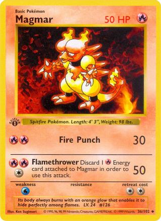 Magmar (036/102) - BS  - Uncommon - Unlimited