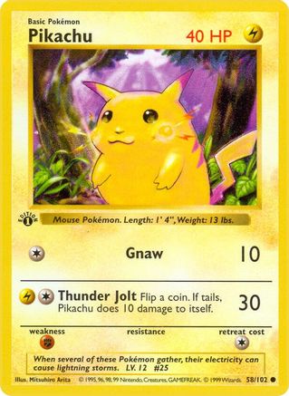 Pikachu (058/102) - BS  - Common - Unlimited