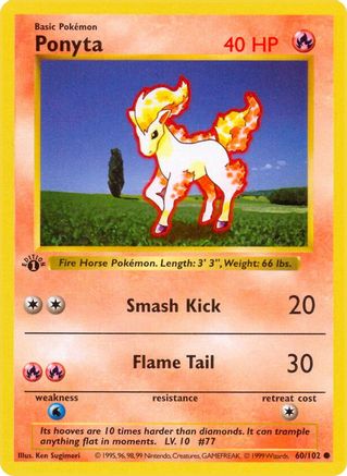 Ponyta (060/102) - BS  - Common - 1st Edition