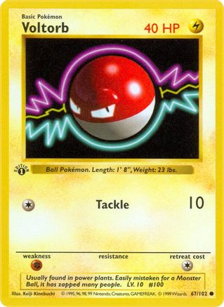 Voltorb (067/102) - BS  - Common - 1st Edition
