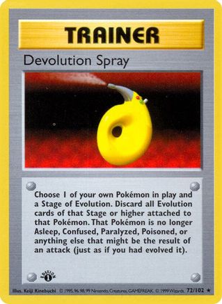 Devolution Spray (072/102) - BS  - Rare - 1st Edition