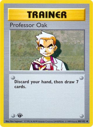 Professor Oak (088/102) - BS  - Uncommon - 1st Edition