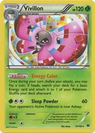 Vivillon (015/162) - XB  - Holo Rare - Holofoil