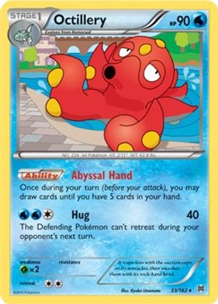 Octillery (033/162) - XB  - Holo Rare - Reverse Holofoil
