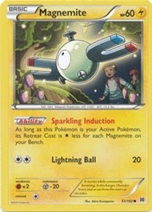 Magnemite (51) (051/162) - XB  - Common - Reverse Holofoil