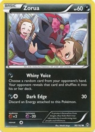 Zorua (90) (090/162) - XB  - Common - Reverse Holofoil