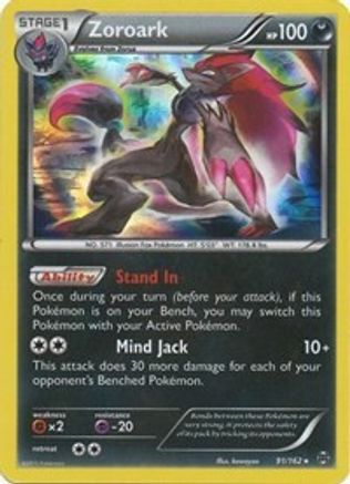 Zoroark (091/162) - XB  - Holo Rare - Reverse Holofoil