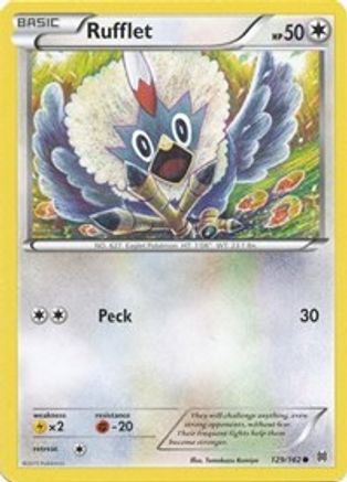 Rufflet (129/162) - XB  - Common - Reverse Holofoil
