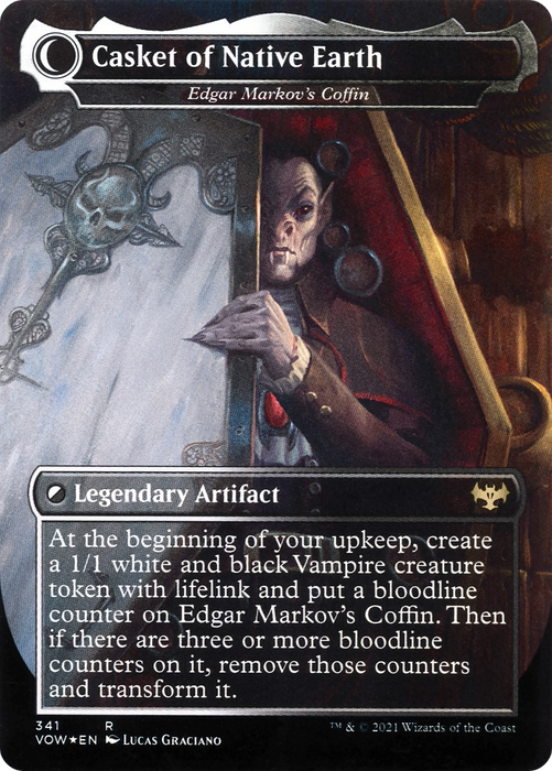 Edgar, Charmed Groom // Edgar Markov's Coffin (VOW-341) - rare: (Double Faced Transform) (Borderless)