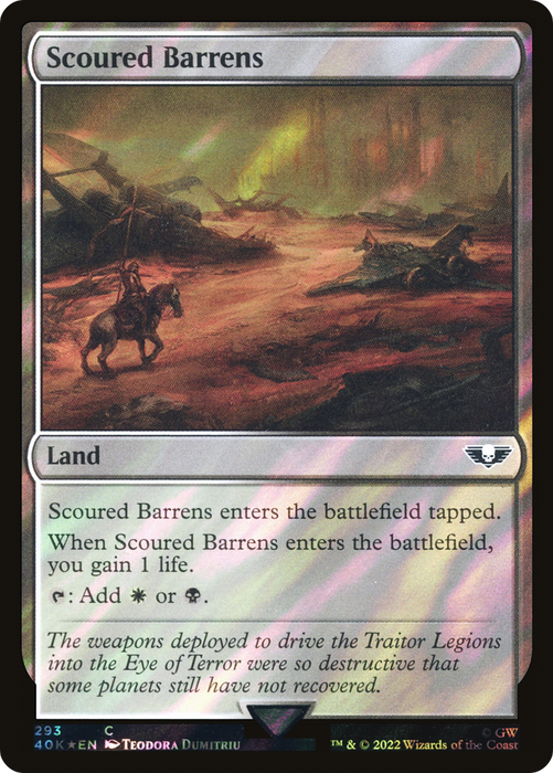 Scoured Barrens (40K-293★) - common - Foil