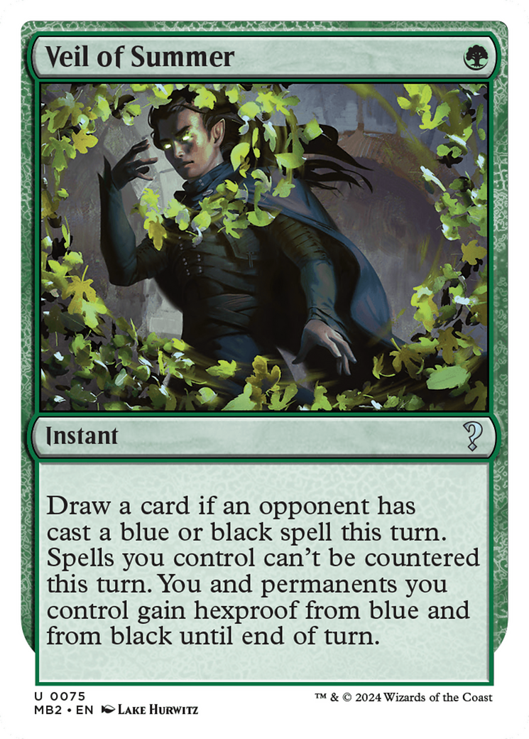 Veil of Summer (MB2-075) - uncommon
