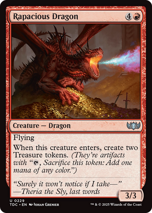 Rapacious Dragon (TDC-229) - uncommon