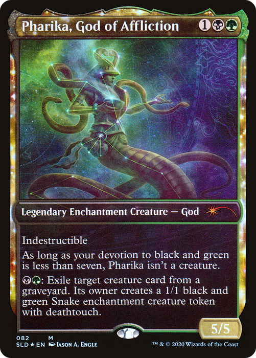 Pharika, God of Affliction (SLD-082) - mythic: (enchantment, Showcase) - Foil