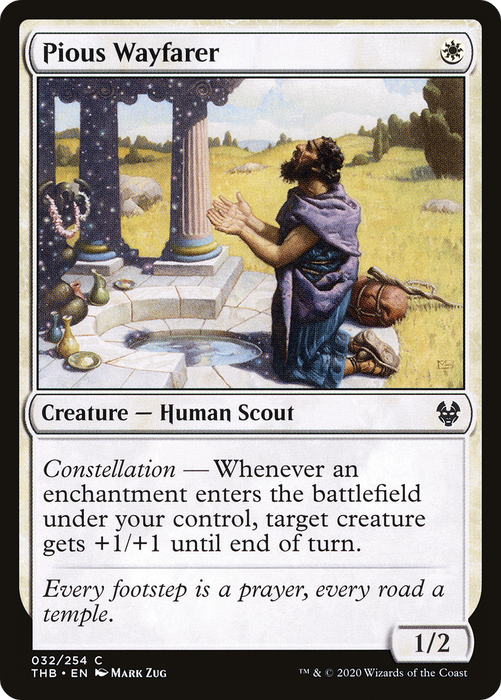 Pious Wayfarer (THB-032) - common - Foil