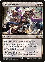 Flaying Tendrils (FNM-009) - rare: (devoid) - Foil