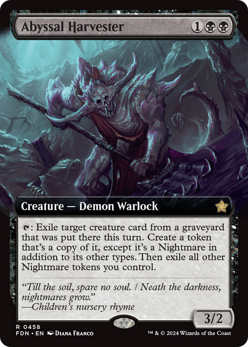 Abyssal Harvester (FDN-458) - rare: (Extended Art) - Foil