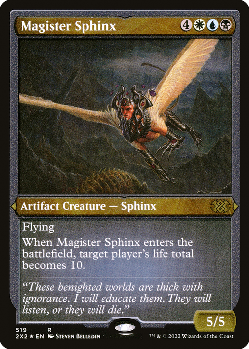 Magister Sphinx (2X2-519) - rare - Etched Foil