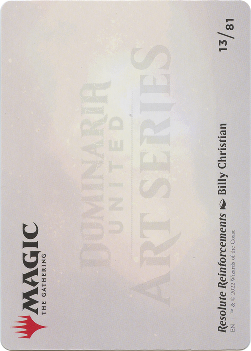 Resolute Reinforcements // Resolute Reinforcements (ADMU-013) - common (Borderless) - Foil