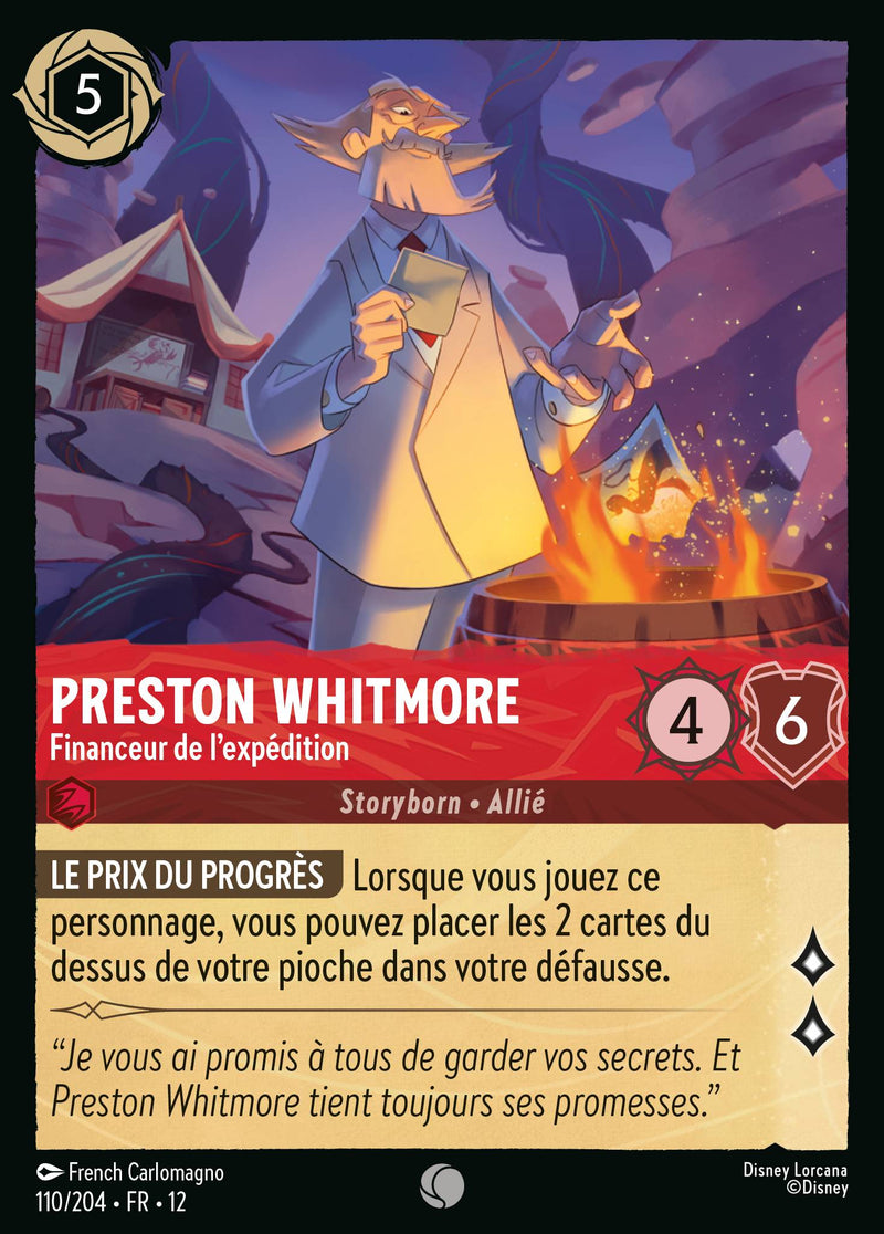 Preston Whitmore - Financeur de l'expédition