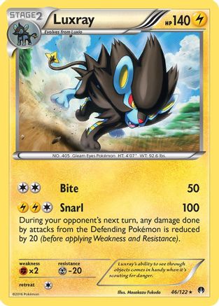 Luxray (046/122) - XB  - Rare - Reverse Holofoil