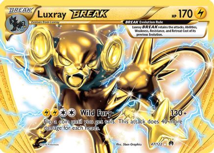 Luxray BREAK (047/122) - XB  - Rare BREAK - Holofoil