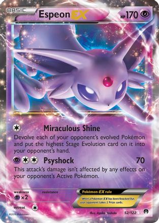 Espeon EX (052/122) - XB  - Ultra Rare - Holofoil