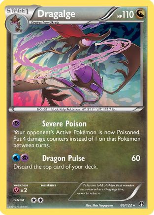 Dragalge (086/122) - XB  - Holo Rare - Reverse Holofoil