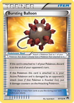 Bursting Balloon (097/122) - XB  - Uncommon - Reverse Holofoil