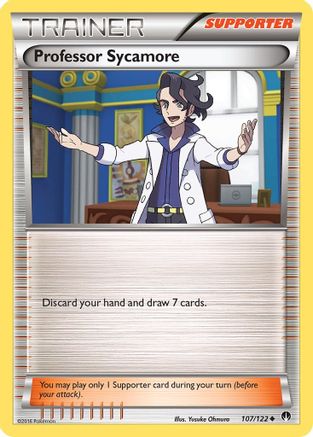 Professor Sycamore (107/122) - XB  - Uncommon - Reverse Holofoil