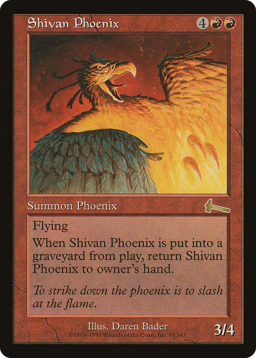 Shivan Phoenix (ULG-091) - rare