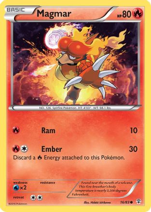Magmar (016/83) - G  - Common - Reverse Holofoil