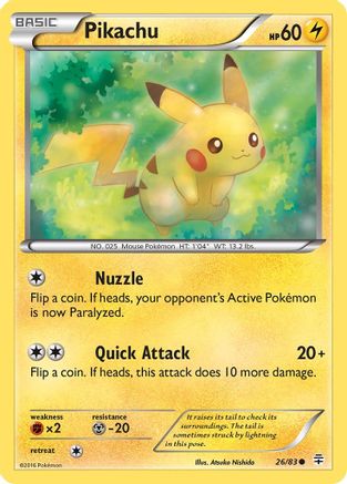 Pikachu (026/83) - G  - Common - Reverse Holofoil