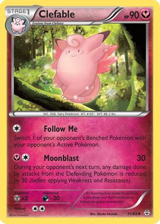 Clefable (051/83) - G  - Uncommon - Reverse Holofoil