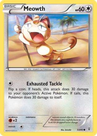 Meowth (053/83) - G  - Common - Reverse Holofoil