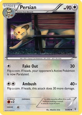 Persian (054) - G  - Uncommon - Reverse Holofoil