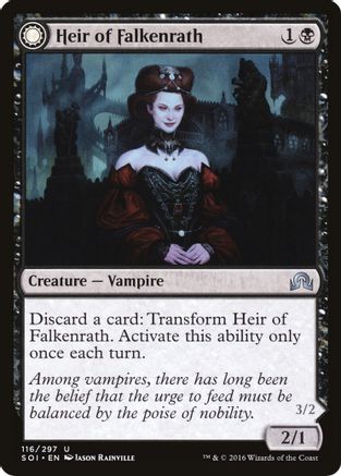 Heir of Falkenrath // Heir to the Night (SOI-116) - uncommon: (Double Faced Transform) - Foil
