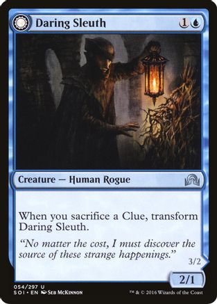 Daring Sleuth // Bearer of Overwhelming Truths (SOI-054) - uncommon: (Double Faced Transform)